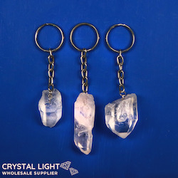 Keychains: Clear Quartz Point Keychain