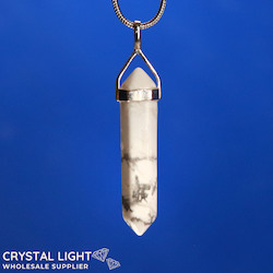 Terminated Pendant: Howlite DT Pendant Sterling Silver