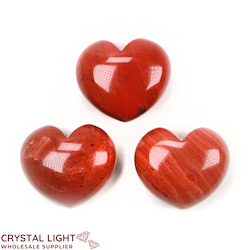 Hearts: Red Jasper Puff Heart