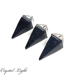 Pyramid Pendants: Blue Goldstone Pyramid Pendant