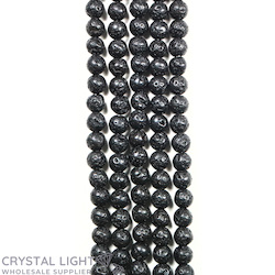 4,6 & 7mm Bead: Lava 6mm Round Beads