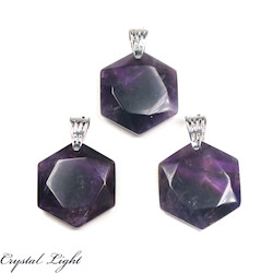 Hexagon Pendants: Amethyst Hexagon Pendant