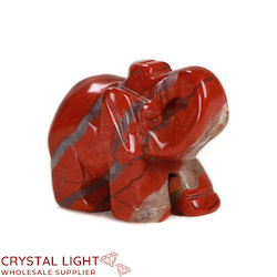 Animals: Red Jasper Elephant Small