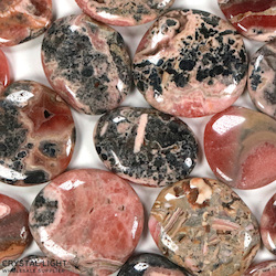 Flatstones by Quantity: Rhodochrosite Flatstone