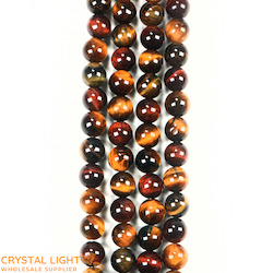 8mm Bead: Mixed Tigers Eye 8mm Round Beads