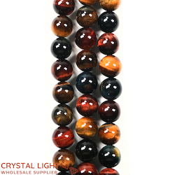 10mm Bead: Mixed Tigers Eye 10mm Round Beads