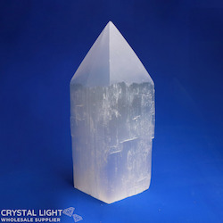 Selenite: Selenite Semi-Polished Point