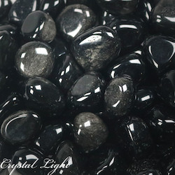 Tumbles by Weight: Silver Sheen Obsidian Tumble