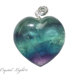 Heart Pendant: Rainbow Fluorite Heart Pendant