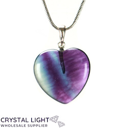 Heart Pendant: Rainbow Fluorite Heart Pendant