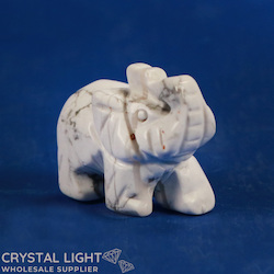 Animals: Howlite Elephant Small