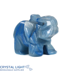 Animals: Blue Quartz Elephant - Small