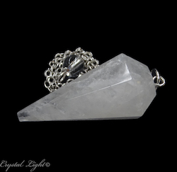 Pendulums: Clear Quartz Pendulum with Bead