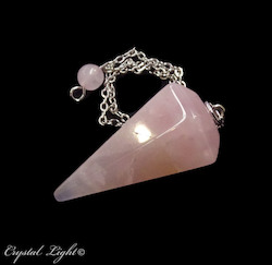 Pendulums: Rose Quartz Pendulum with Bead