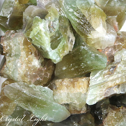 Rough by Weight: Olive Green Calcite Medium/1kg