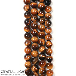 8mm Bead: Tigers Eye 8mm Round Bead