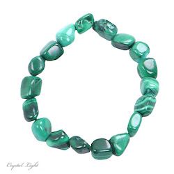 Tumble Bead Bracelets: Malachite Tumble Bracelet