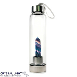 Crystal Drink Bottles: Fluorite Point Crystal Bottle