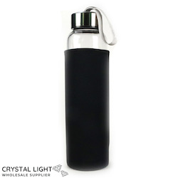 Crystal Drink Bottles: Chevron Amethyst Point Crystal Bottle