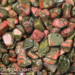 Tumbles by Weight: Unakite tumble 10-25mm