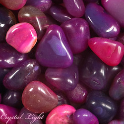 Tumbles by Weight: Pink Dyed Agate Tumble 20-30mm