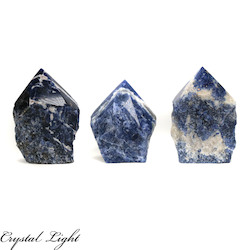 Cut Base Points: Sodalite Semi Polished Cut Base Point