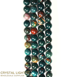 8mm Bead: Bloodstone Beads 8mm