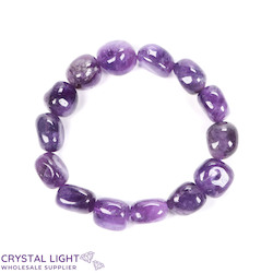 Tumble Bead Bracelets: Amethyst Tumble Bracelet