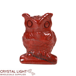 Animals: Red Jasper Owl Small