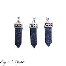 Terminated Pendant: Blue Goldstone Short Pendant