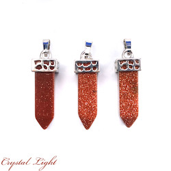 Terminated Pendant: Goldstone Short Pendant