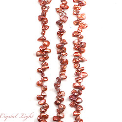 Shell and Pearl Beads: Copper Keshi Pearl Beads