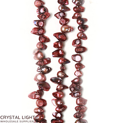 Shell and Pearl Beads: Rose Keshi Pearl Beads