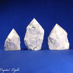 Cut Base Points: Howlite Cut Base Point