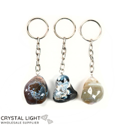 Keychains: Natural Agate Tumble Keychain