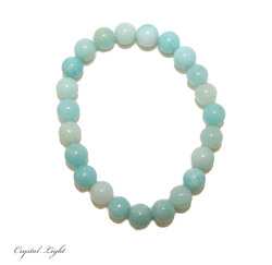 8-9mm Round Bead Bracelets: Amazonite 8mm Bracelet