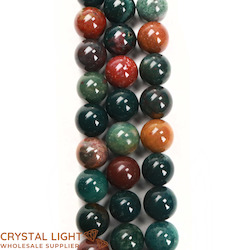 10mm Bead: Bloodstone 10mm Beads