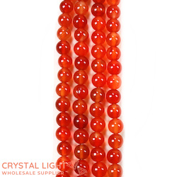 8mm Bead: Orange Agate 8mm Beads