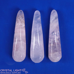 Wands: Rose Quartz Semi-Faceted Wand