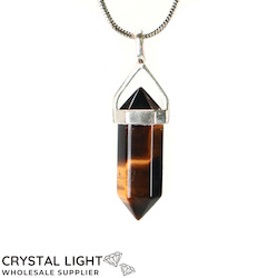 Terminated Pendant: Tiger's Eye Pendant Short Sterling Silver