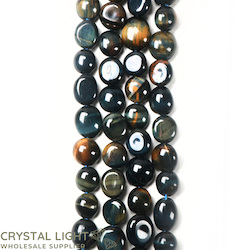 Tumble Beads: Blue Tiger's Eye Tumble Beads