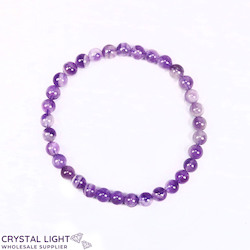 4-7mm Round Bead Bracelets: Amethyst 6mm Bracelet