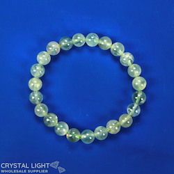 8-9mm Round Bead Bracelets: Prehnite 8mm Bracelet