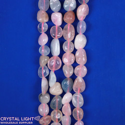 Tumble Beads: Morganite & Aquamarine Tumble Beads