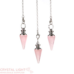 Pendulums: Rose Quartz Cone Pendulum