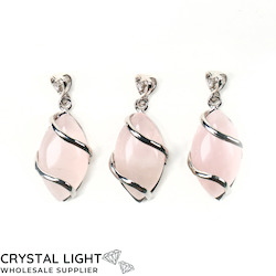 Miscellaneous Pendants: Rose Quartz Marquise Pendant