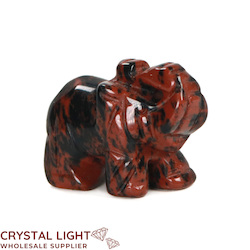 Animals: Mahogany Obsidian Elephant Small