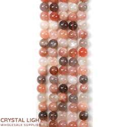 4,6 & 7mm Bead: Mixed Moonstone 6mm Round Beads