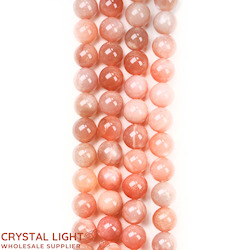 8mm Bead: Peach Moonstone 8mm Beads