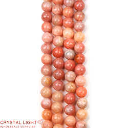 8mm Bead: Orange Orchid Calcite 8mm Beads